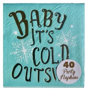TMD Baby It’s Cold Outside Foil Cocktail Napkins, 40 ct